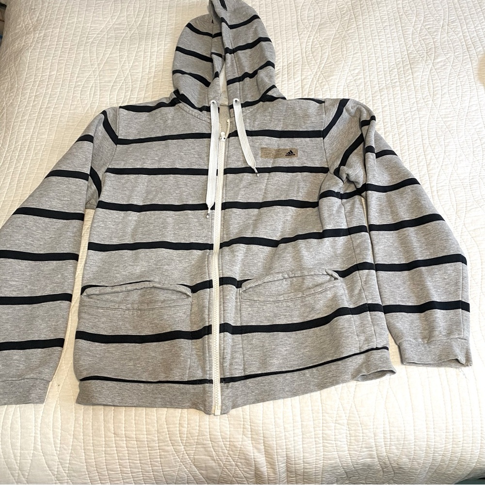 Adidas Zippered Hooded Sweatshirt